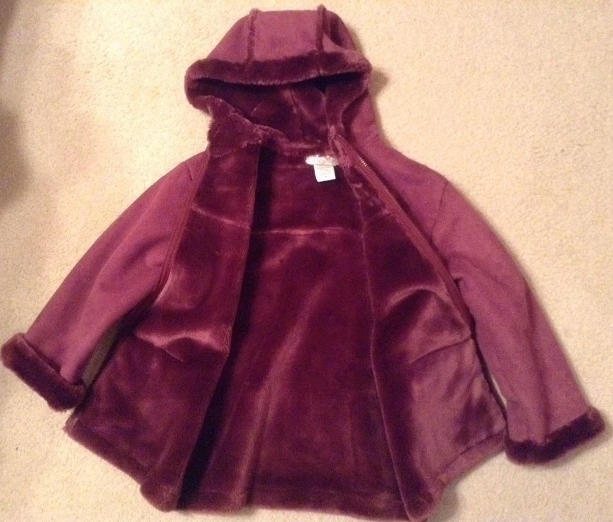 Usado en excelente estado! Niñas Widgeon Ciruela Imitación Gamuza/Piel Sintética Forrada Talla 10 Foto 2 de 4