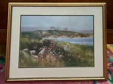 FRED MACNEILL CONCORD, MA.  FLORAL COASTAL SCENE - High Qual. Reproduction Print
