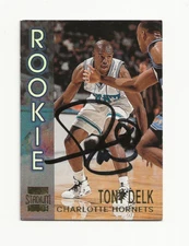 TONY   DELK    HORNETS       AUTOGRAPHED    CARD