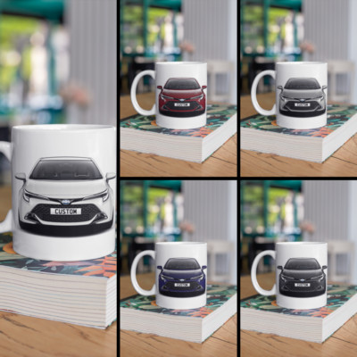 Personalisierte Toyota Corolla Schrägheck Excel Tasse Geschenk - Farbe wählbar SCHNELLER VERSAND