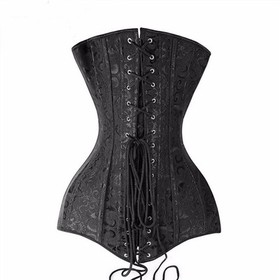 14 Steel Boned Overbust Corset Long Torso Corset Bustier Waist Trainer Shaper LO