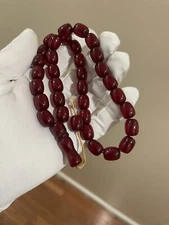 Ottoman Damari Faturan cherry amber bakelite islamic prayer 33 beads