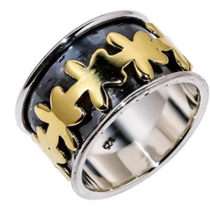 Solid 925 Sterling Silver Spinner Ring Anxiety Ring Boho ...