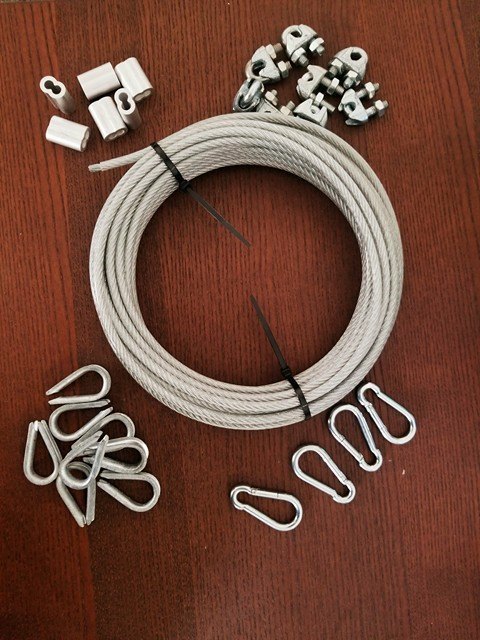 Vinyl Steel Wire Rope Cable Ferrules Thimbles Bowflex Gym Machine Kit Fixing