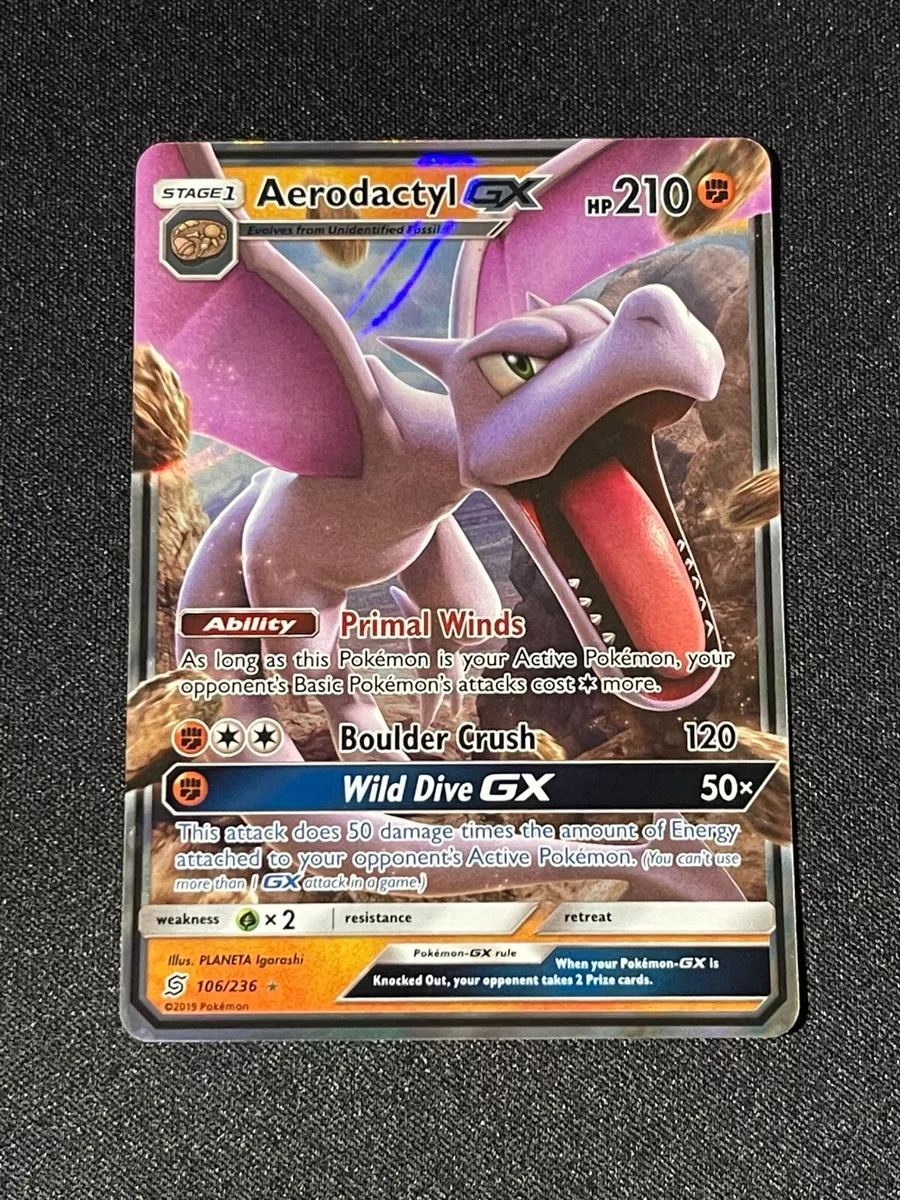 Aerodactyl GX - Unified Minds Pokémon card 106/236