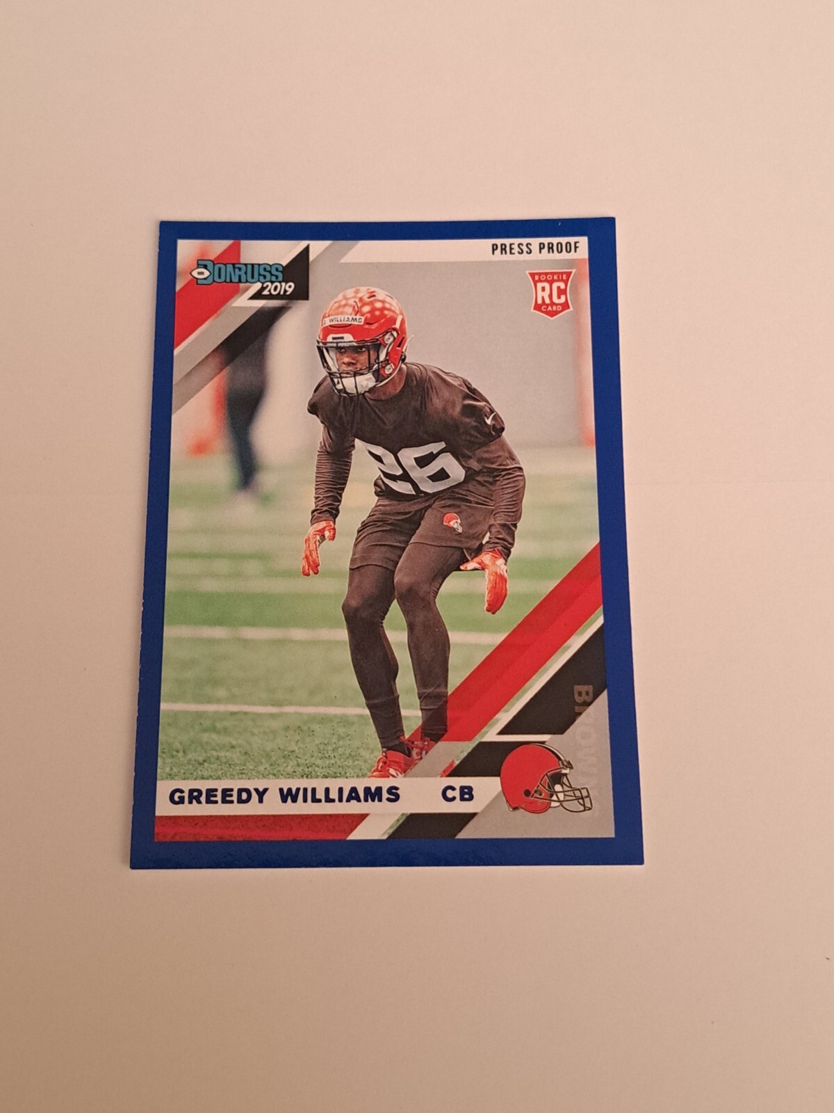 Greedy Williams Panini Donruss #272 Press Proof-Blue