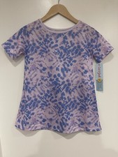 Cat  Jack Kid Girls Tie Dye 100 Polyester Shirt Sleeve Nightgown Purple XS 4/5