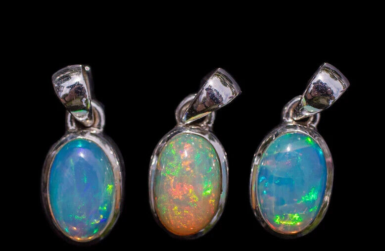 Opal Pendant  925 Sterling Silver Handmade Gemstone Jewelry