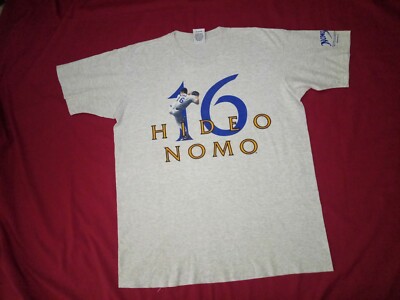 Vtg 1995 MLB LA Dodgers Hideo Nomo baseball tshirt 90s