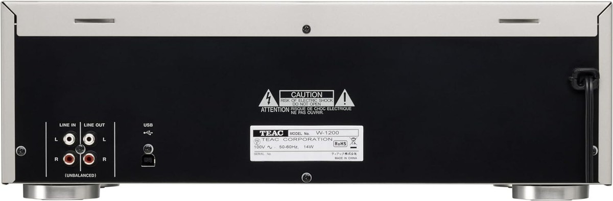 TEAC Double Cassette Deck W-1200 Silver 100V High Quality Sound