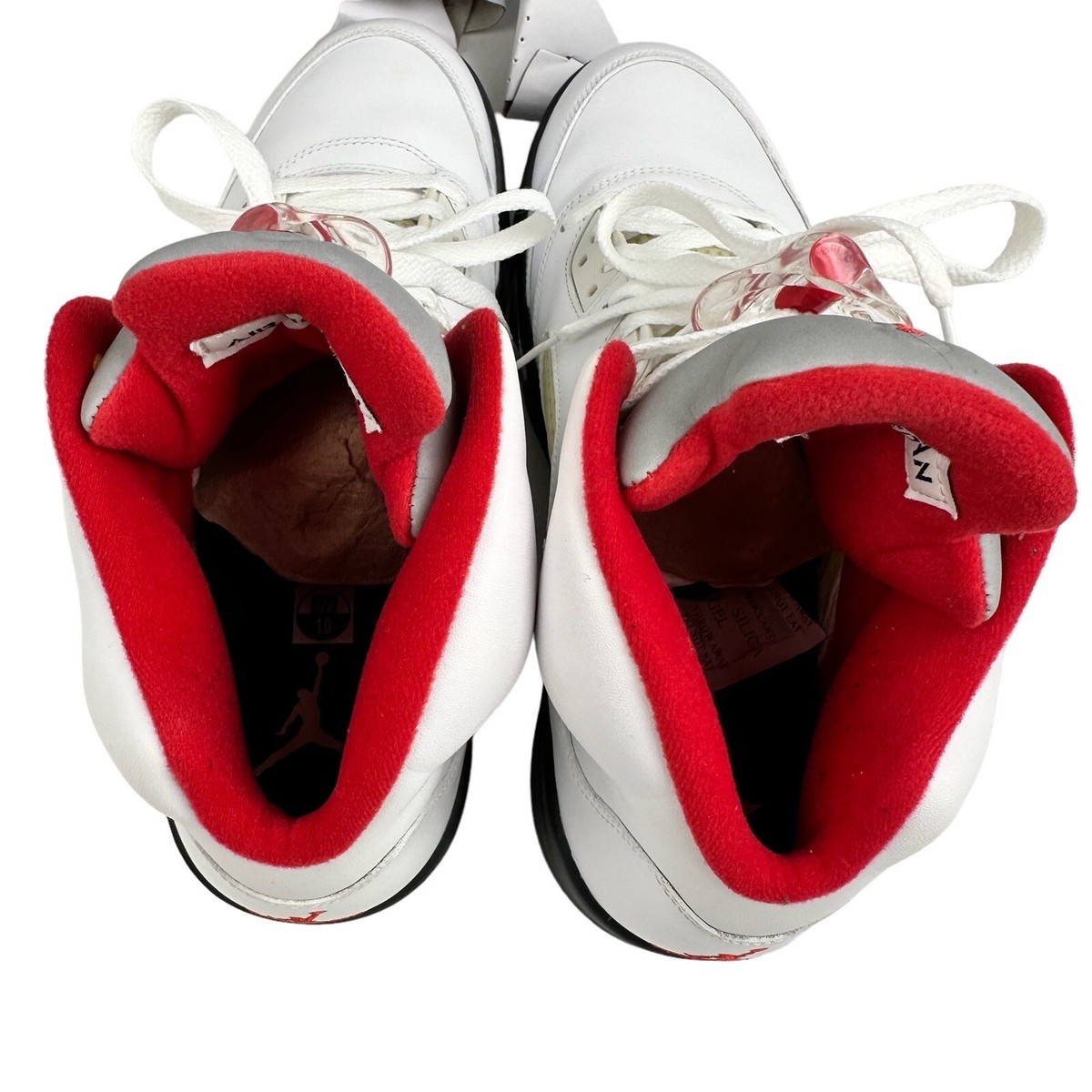 Air Jordan 5 Retro White Fire Red Black 2012 Men display picture 2