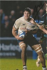SARACENS & ARGENTINA RUGBY: JUAN MARTIN GONZALEZ SIGNED 6x4 ACTION PHOTO+COA