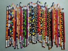 Lot Of 35 Unsharpened Halloween Design Pencils Multi Color Trick Or Treat Prizes