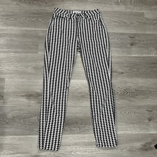 American Apparel Womens Jeans Size 30 Houndstood Skinny Cotton Spandex