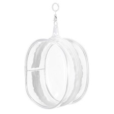 Figure Display Bag with Keychain, 6.1 x 3.1 x 7.3" Oval Dolls Bag, Clear