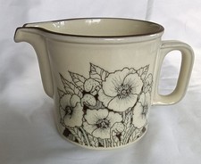 Vintage 1970's stoneware Hornsea Pottery Lancaster Vitramic Cornrose large Jug