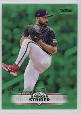 2025 Topps Stadium Club Green Foil 6/199 Spencer Strider #90 1u4t