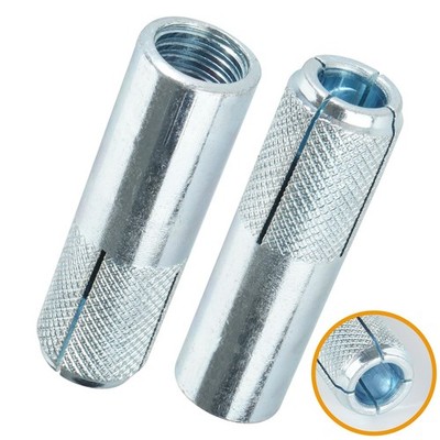 50 PCs Drop-in Anchors 3/8''-16 Zinc-Plated for Concrete Secure Mounting Indus