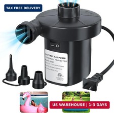 Electric Air Pump for Inflatables Air Mattress Pump Electric Pump with 3 Nozzles