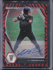 2021 Panini Prizm Draft Picks #PDP158 CJ Rodriguez Tiger Stripe Auto #/25