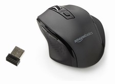 Amazon Basics Portable Wireless Computer Mouse, Ergonomic, 2.4 GHz Optical, DPI