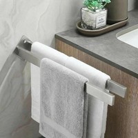 40cm Double Rod Towel Rail, SUS304 Stainless Steel Wall Mounted Towel Bar, Drill
