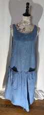 Vintage Denim Jumper Overall Dress Pinafore Womens Size10 Farmcore Gardening