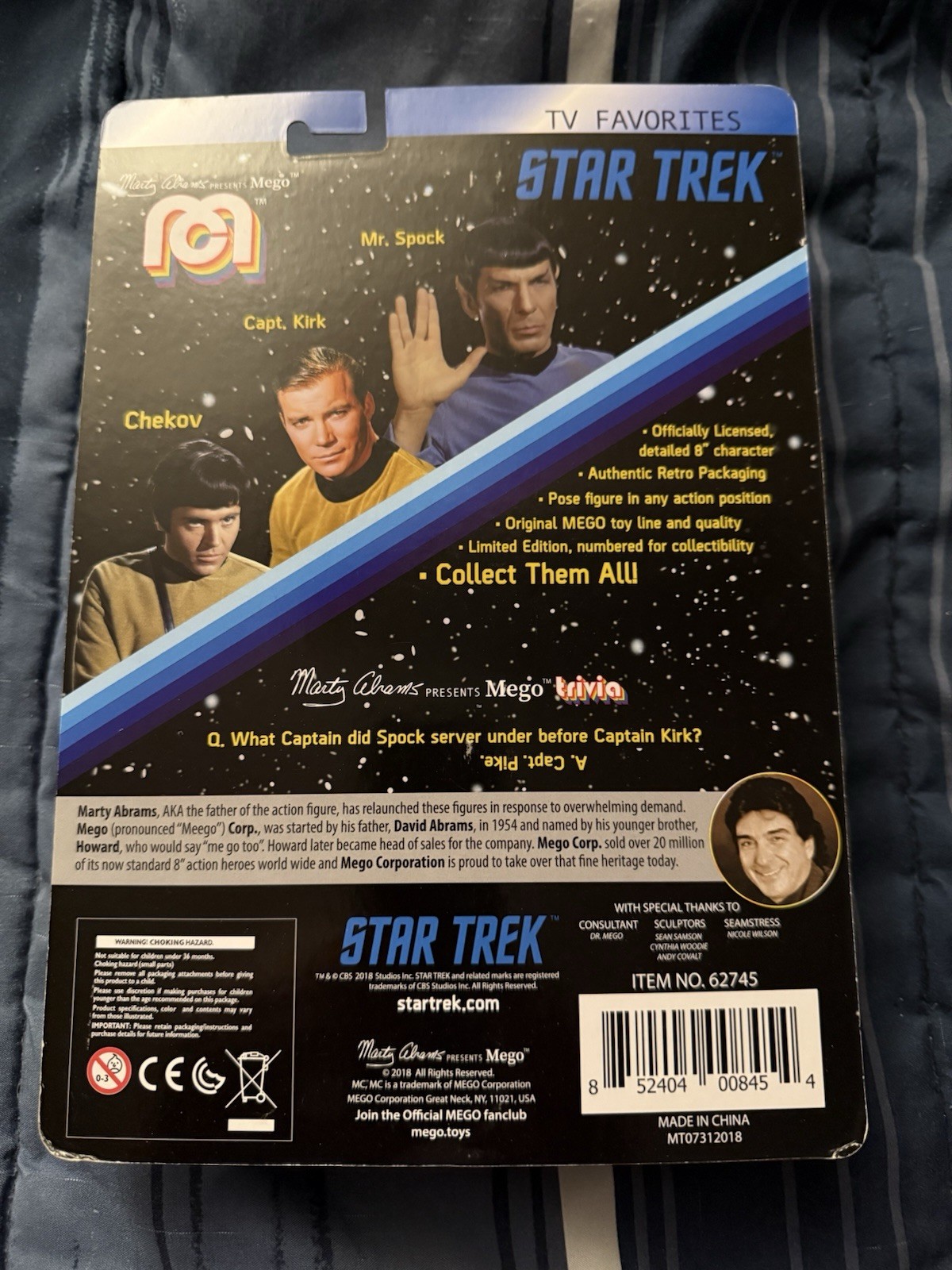 Mr Spock  Star Trek Classic 8" Action Figure 2018 MEGO TV Favorites New ,rare