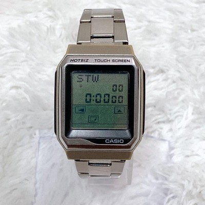 CASIO HOTBIZ VDB-2000 Data Bank Touchscreen Ana-Digi Watch Silver