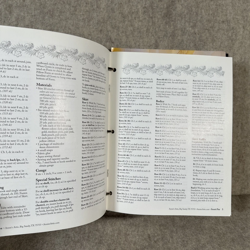 Annie's Attic Annie’s Glorious Gowns Binder 28 Patterns Old South Flower Garden - Image 4 of 4