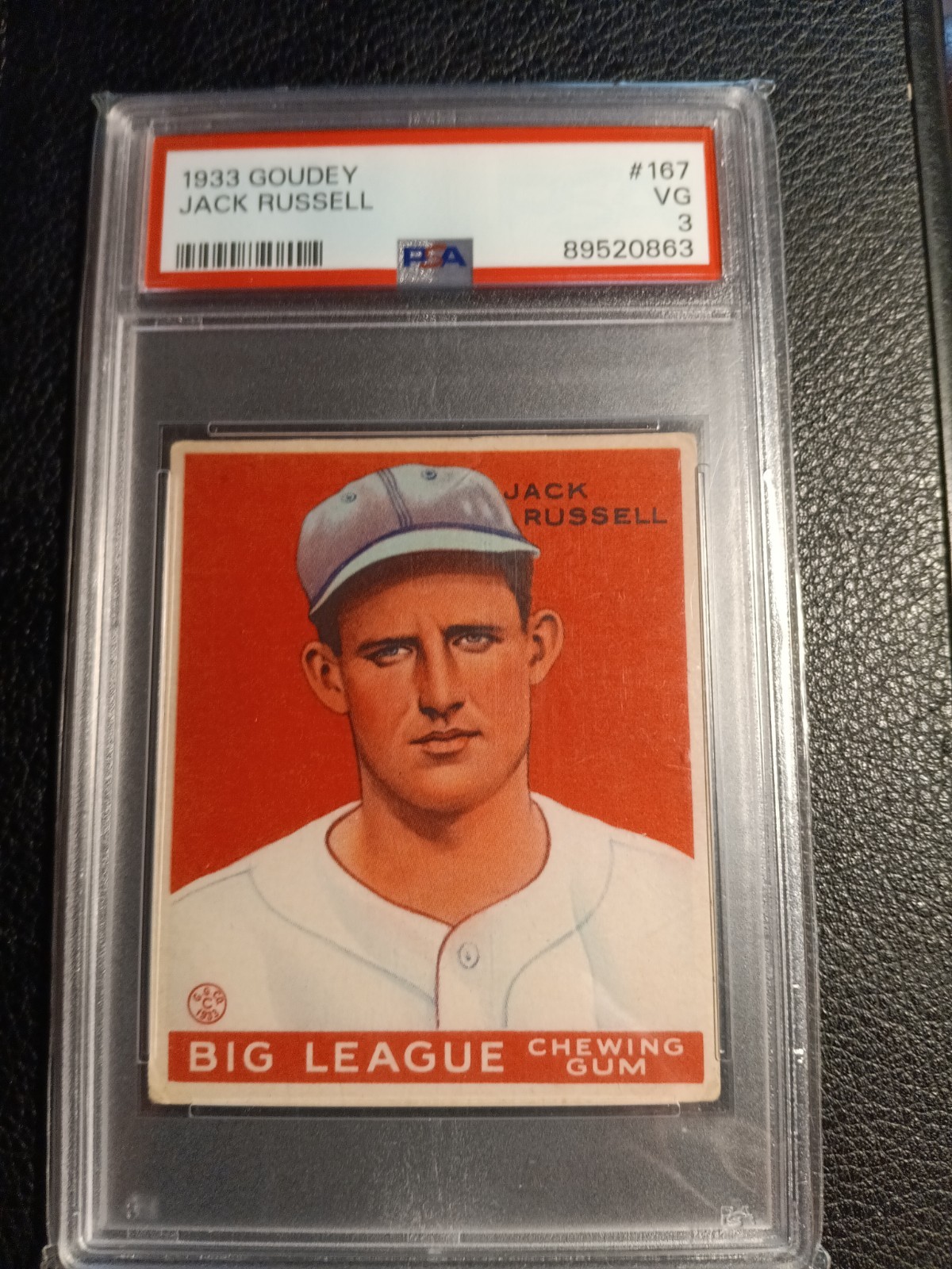 1933 Goudey Big League Chewing Gum - R319 Jack Russell #167 (RC)