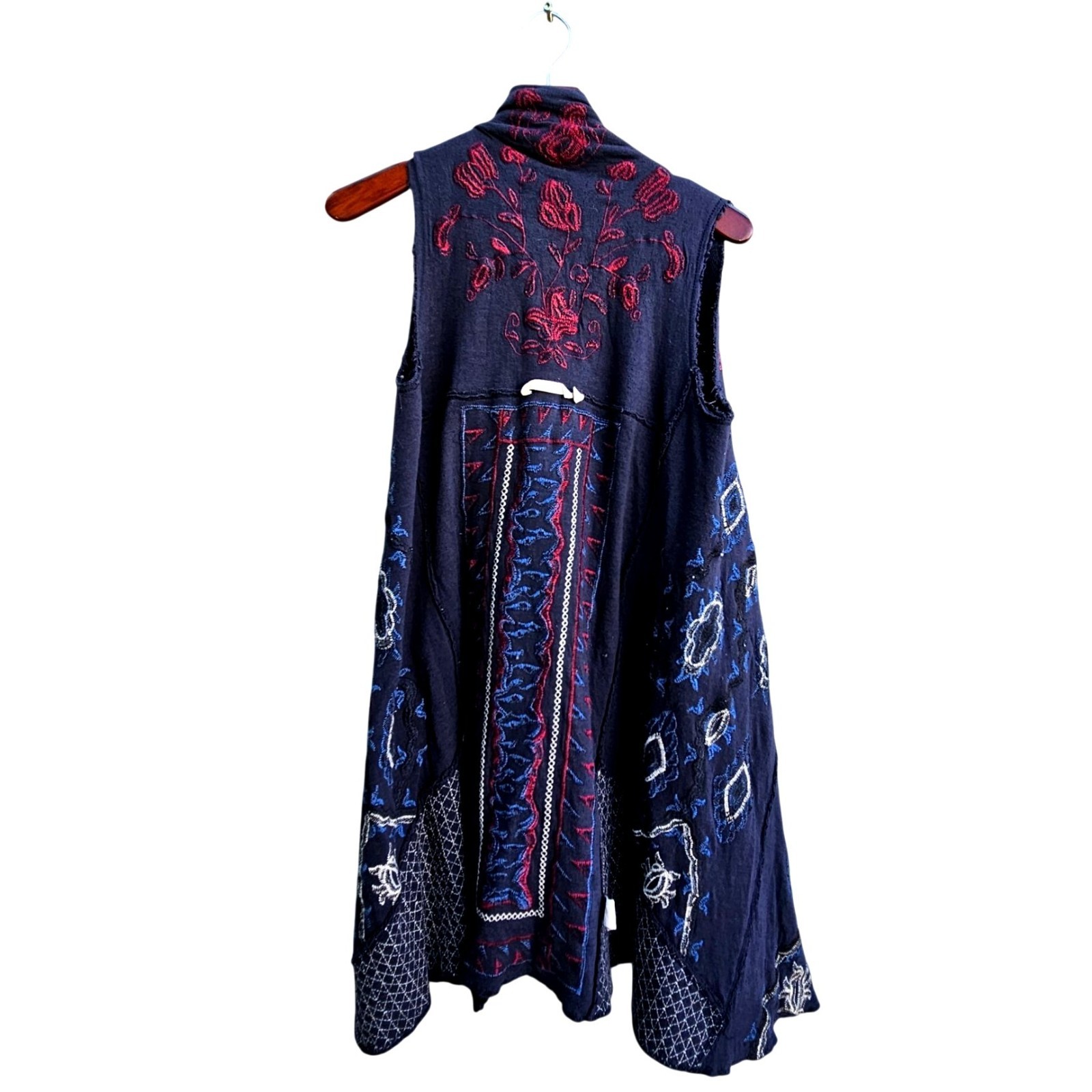 Soft Surroundings Embroidered Patchwork Boho Drap… - image 8