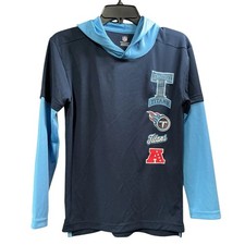 NFL Tennessee Titans Hoodie Long Sleeve Shirt Youth L NWT
