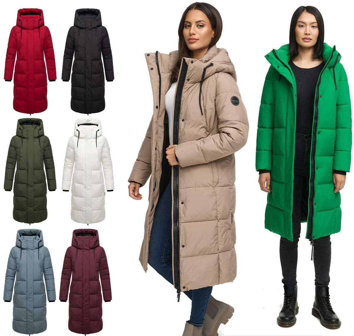 MARIKOO Zarinaa Piumino Gilet Invernale Donna Con Cappuccio – Imbottito, Impermeabile, Taglie XS-XXL, Senza Pelliccia Animale