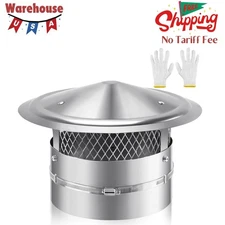 12 Inch Chimney Cap,Adjustable Chimney Cap (Fits 11.9" - 12.3" round Flues)