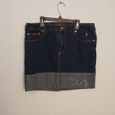 Baby Phat Dark Blue Denim Mini Skirt