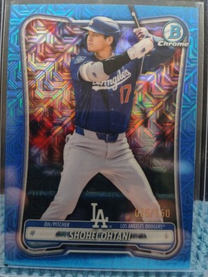 2026 Bowman Chrome: Shohei Ohtani 36/150  True Blue Mojo  Color Match #100