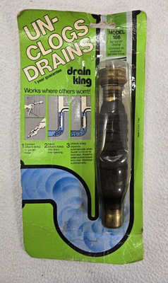 #ad #ad Drain King Unclog Hose Attachment Model 186 NEW OLD STOCK 1982 $14.69