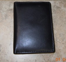 BLACK GENUINE LEATHER KENNETH COLE REACTION BIFOLD BILLFOLD