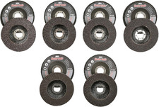 12 Assorted GRIT 4 1/2" ANGLE GRINDER SANDING FLAP DISC 40/60/80/100/120/180