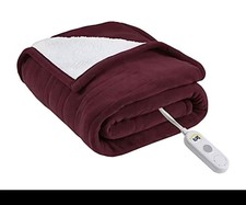 Serta Fleece to Sherpa Electric Heated Throw