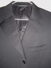 BA354- MINT Canali LIGHT SILKY WOOL 3 BUTTON BLACK ITALIAN BLAZER - 38R