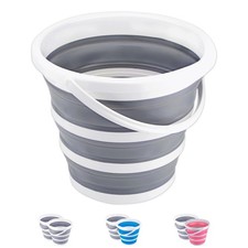 Collapsible Bucket 10L 2.6 Gallon Cleaning Bucket Mop Bucket Folding Foldable...