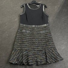 KARL LAGERFELD PARIS Brocade  Scuba Crepe Dress Women's Size 12 Black