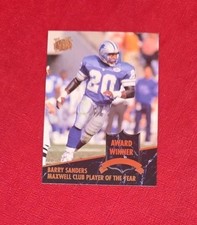 1992 Fleer Ultra #8 Award Winners BARRY SANDERS Detroit Lions NFL Card NM-MT+