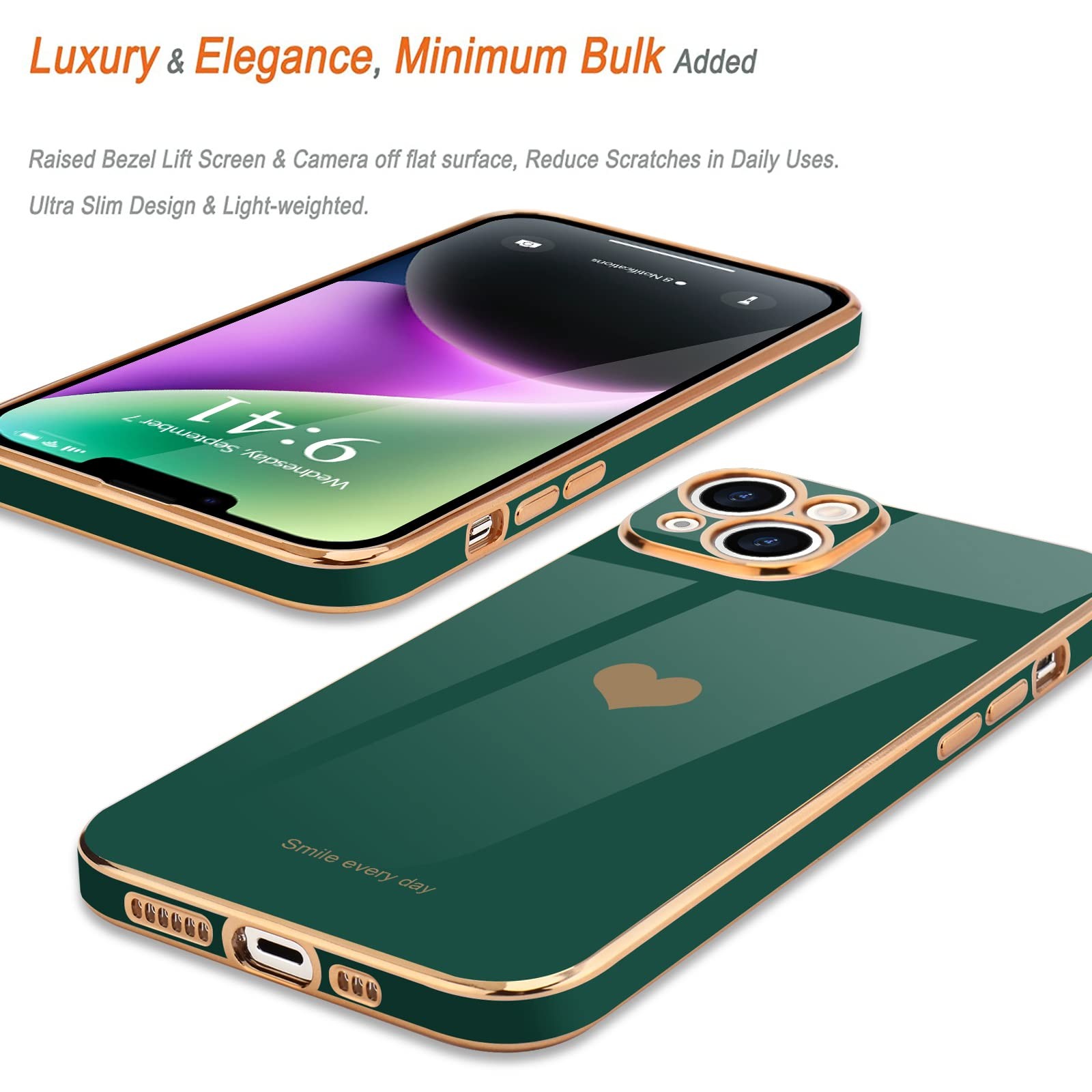 Coque iPhone 14 Plus anti-choc silicone TPU or pour éviter les rayures
