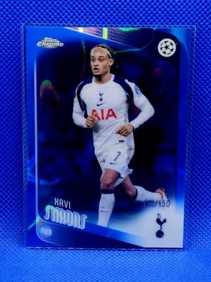 2025-26 Topps Chrome XAVI SIMONS #85 Blue Lava Refractor /150