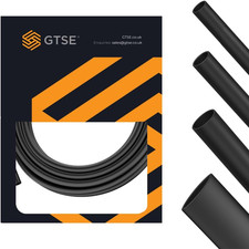 Gocableties - Guaina Termorestringente Nera Con Adesivo - 39,1 Mm X 1,2 M - 2 Pe