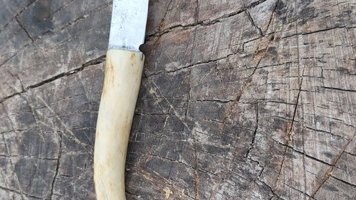 Vintage Mini Knife With Deer Antler Handle Handmade Bone Handle Hunting Knife - Video 1 of 1