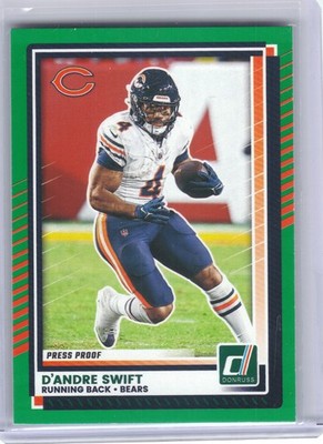 2025 Donruss #226 D Andre Swift Press Proofs Green Chicago Bears